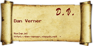 Dan Verner névjegykártya
